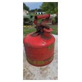 Justrite 2 gallon safety gas can