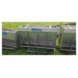 57" X 36" four compartment all stainless steel