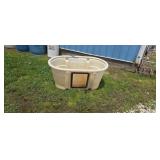53" poly water trough with drinker