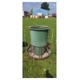 Round fiberglass sow feeder