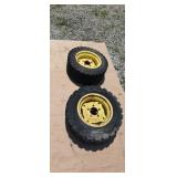 Rear wheels for John Deere riding lawn mower