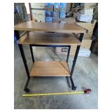 Computer desk on wheels