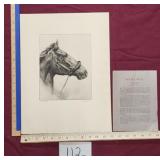 Vintage "Whirlaway" original drypoint by R.H.