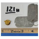 WWII Dog Tags and WWII US Honorable Service L