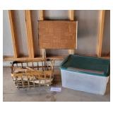 Wood Fireplace Basket (21.5" long x 14" wide x