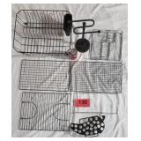 Wire Dish Rack and Metal: Utensil Holder, Hand