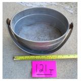 Vintage Galvanized Pail 10.5" long x 6.5" wide x