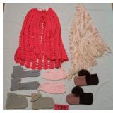 Vintage Crocheted Shawl & Vest and Vintage