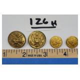 US Army Brass Buttons - Waterbury Button Co. Conn.