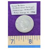 1942 Great Britain Two Shillings 50% Silver Coin -