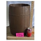 Primitive Wood Slat Nail Keg Barrel. 17" tall x
