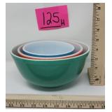Vintage Pyrex Primary Colors Mixing Bowl Nesting