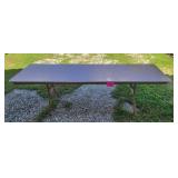 Vintage Heavy Duty Metal Folding Table with