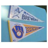 Pennants from the 60s and 70s Milwaukee Brewers