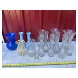 Glass and Plastic Flower Vases