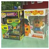 2 Funko Pops Stripe and Mr. Potato Head