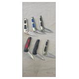 6 Lock Blade Pocket Knives