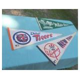 Pennants from the 50s 60s Yankees, Tigers, & White