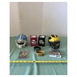 Saints Football Decor, Bengals Bandaids, Helmets