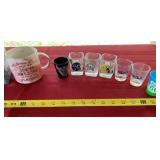 Shot Glasses with Coffee Cup