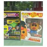 2 Funko Pops Mr. Potato Head and Stripes
