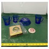 Shirley Temple Cobalt Blue Glass