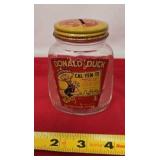 Vintage 1940s Donald Duck Cal-Yen-Te Mustard Jar