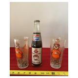 1983 Full Pepsi Salukis Champion Bottle and  A&W