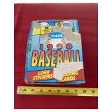 Case of Fleer Baseball Cards and Logo Stickers