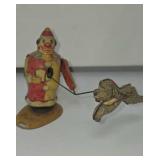 1950s TPS Clown Making The Dog Jump Thru The