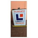 2- gal Liberty Motor Oil Produced by the Liberty