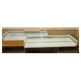 Wood and Glass Display Cases 47.5x14.5x6