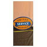 United Motors Service Porcelain Enamel Sign