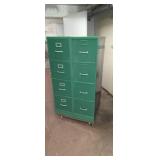Two Four Drawer Metal File Cabinets Comes With