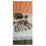 Al Capone wood Cigar Box Old Advertising Pins