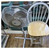 Shop Fan and Bar Stool