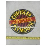 Metal Chrysler Plymouth Sign