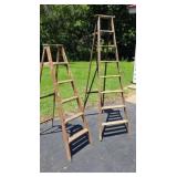6 ft and 8 ft Wooden Step Ladders