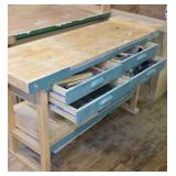Wood Working Bench 63x20x34.5
