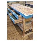 Wood Working Table with Wood Vice 64x20x34 with