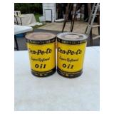 Two Cans of Cen-Pe-Co Oil Both Full