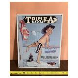 Vintage-Style Embossed Metal Sign Advertising