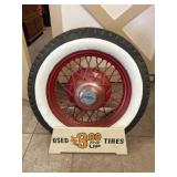 Classic Chevrolet Wire Wheel with a Whitewall