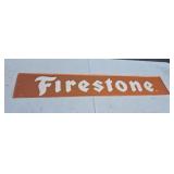 1960s  48" Firestone Aluminum Sign