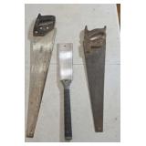 Japanese 10-in Pole Saw and Two Crosscut Saws