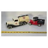 Solido Texaco Ford V8 & Diecast Metal Coin Banks