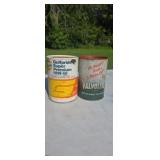 Two Old Motor Oil Cans Golf Supreme Motor Oil and