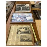 Framed Gas Station and Spirit Car Legend Article,