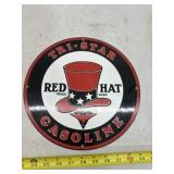 Metal Tri Star Gasoline Sign