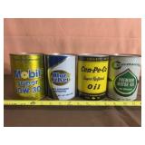 Never Been Opened Motor Oil Cans